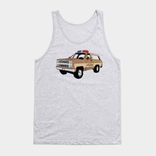 Stranger Things Hopper Ford Bronco Police Truck Tank Top